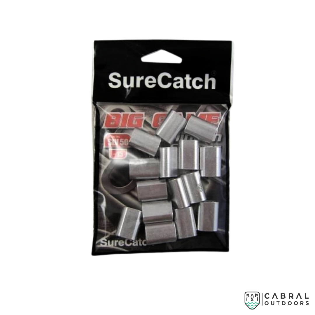 Sure Catch Big Game Aluminium Sleeves | SLV28-SLV50  Crimping Sleeves  Sure Catch  Cabral Outdoors  