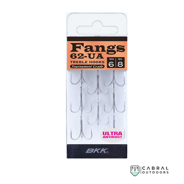 BKK Fangs 62 UA Treble Hook  | Size 3 - 6 |  Treble Hooks  BKK  Cabral Outdoors  