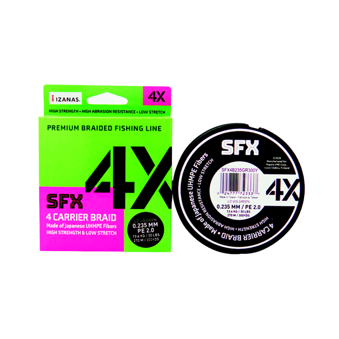 Sufix SFX 4X Carrier Braid-270M|Vis Green  Braided Line  Sufix  Cabral Outdoors  