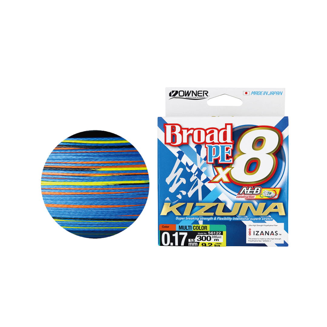 Owner Kizuna Broad PE x8  Braided Line  Owner  Cabral Outdoors  