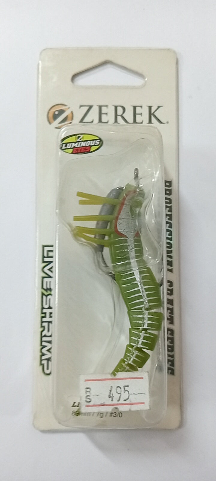 (Stock Clearance) Zerek Live Shrimp 89mm |  7g | #3/0.