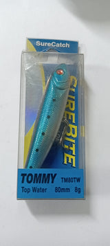 (Stock Clearance)Surecatch SureBite Tournament Grade Series Tommy Hard Lure | 80mm | 8g