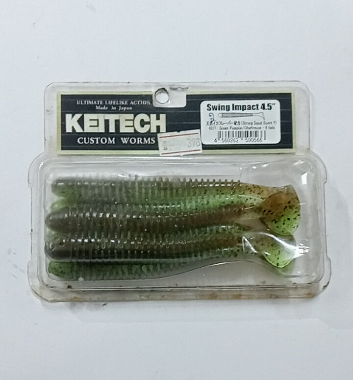 (Stock Clearance) Keitech Swing Impact 4.5 inch Custom Worms | 6 Tails per pack