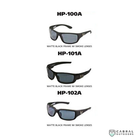 Mustad Hank Parker Polarized Sunglasses-Black Frame with Smoke Lens-HP100A-2  Accessories  Mustad  Cabral Outdoors  