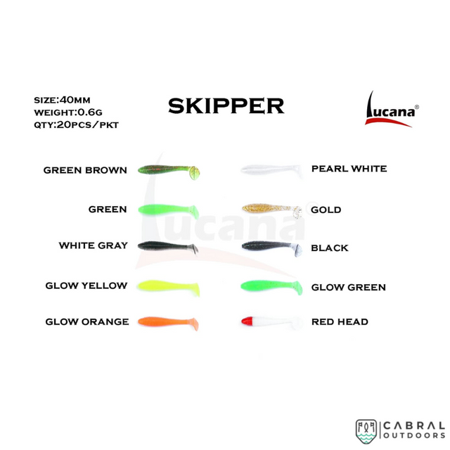 Lucana Skipper 40mm Soft Shad | Size: 4 cm | 0.6g  Shad  Lucana  Cabral Outdoors  