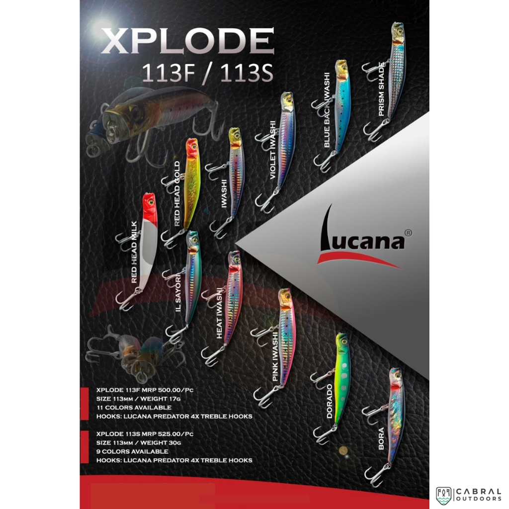 Lucana Xplode Hard Lure | Size: 11.3cm |17- 30g | Cabral Outdoors