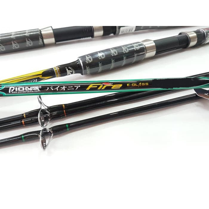 POS Pioneer Fire E-Glass 6ft -10ft Spinning Rod  Spinning Rods  Pioneer  Cabral Outdoors  