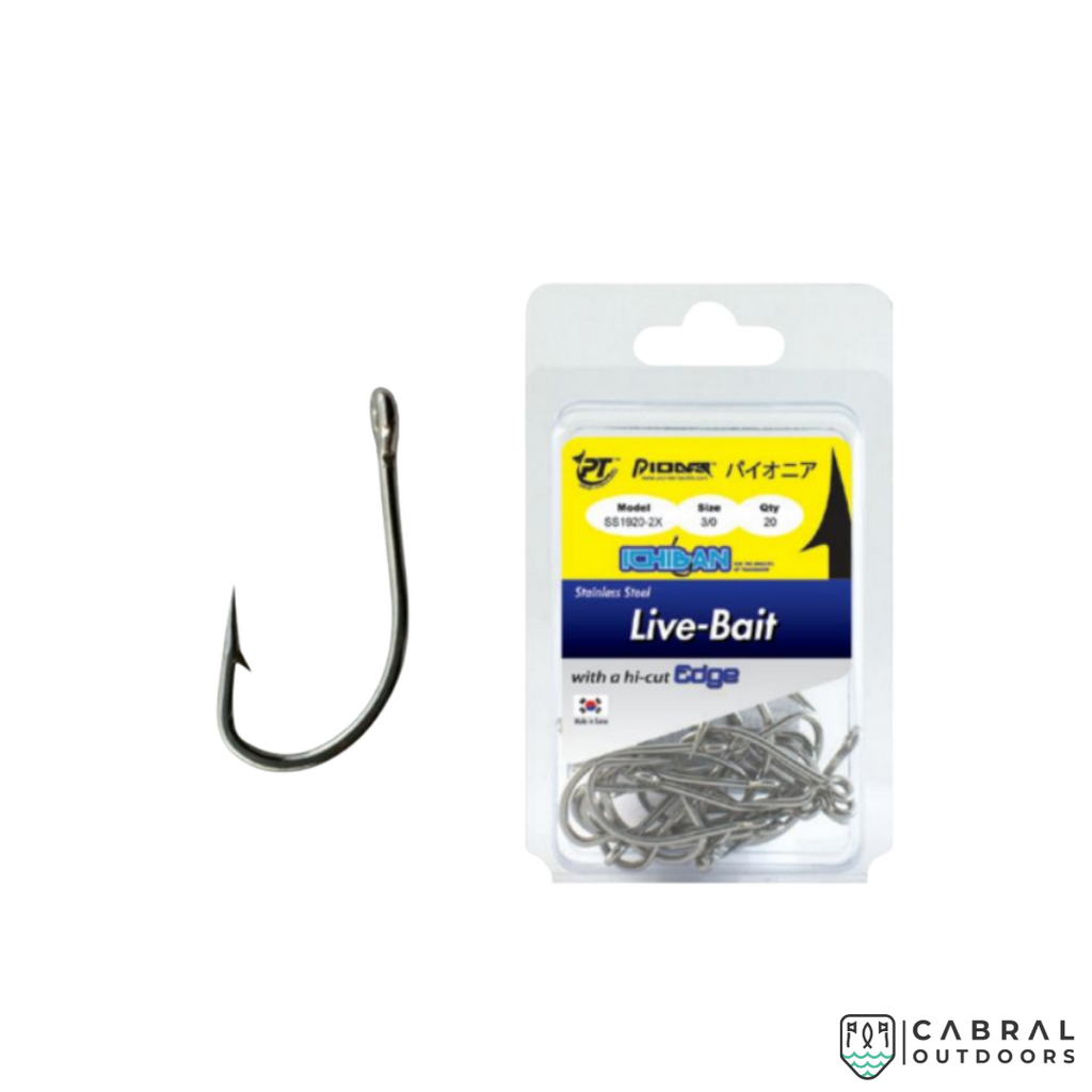 Pioneer Ichiban Live-Bait SS1920-2X Hi-Cut Edge Hooks